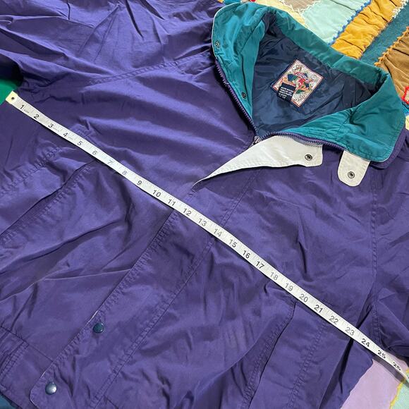 Vintage Jansport Purple and Turquoise Green Jacket Large - Picture 5 of 6